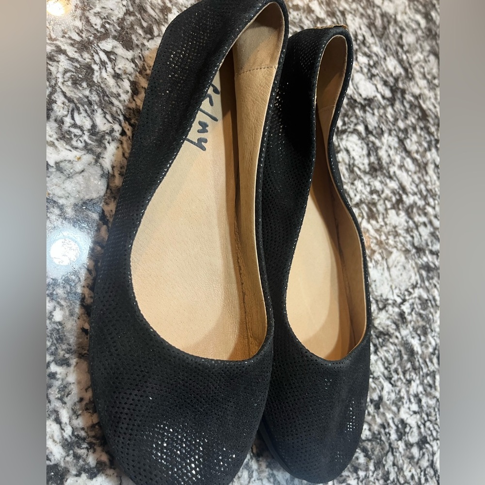 French soul New York Ballet flats Size 7.5 Sparkle Black